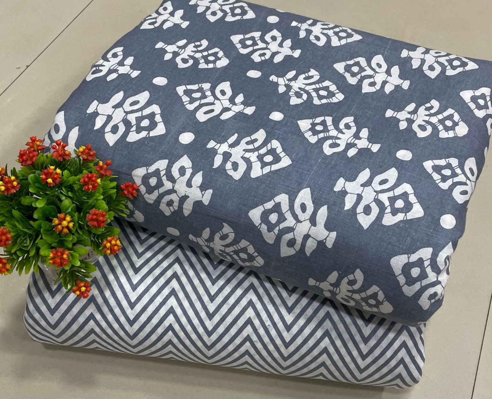 NKT 105 Jaipuri Cotton Dress Material Only Top & Bottom 12 pcs Catalogue