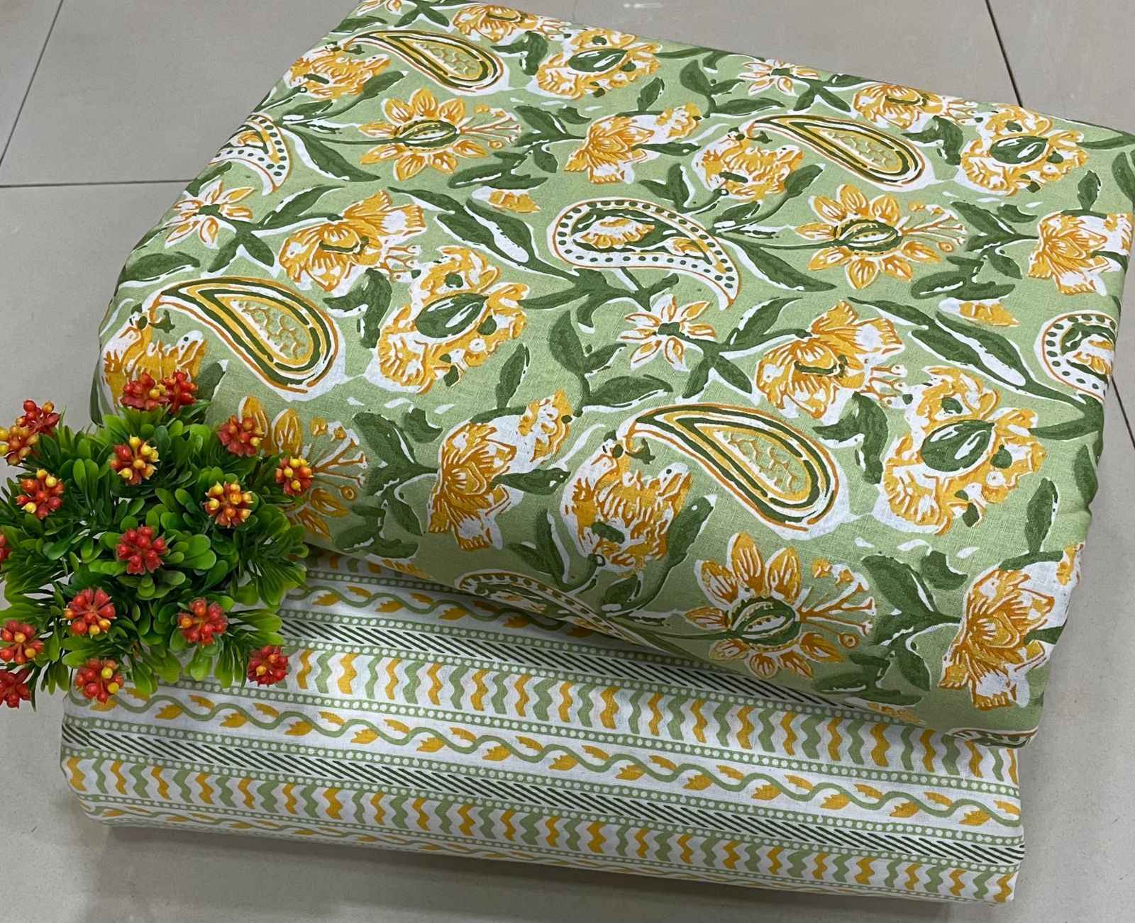 NKT 105 Jaipuri Cotton Dress Material Only Top & Bottom 12 pcs Catalogue