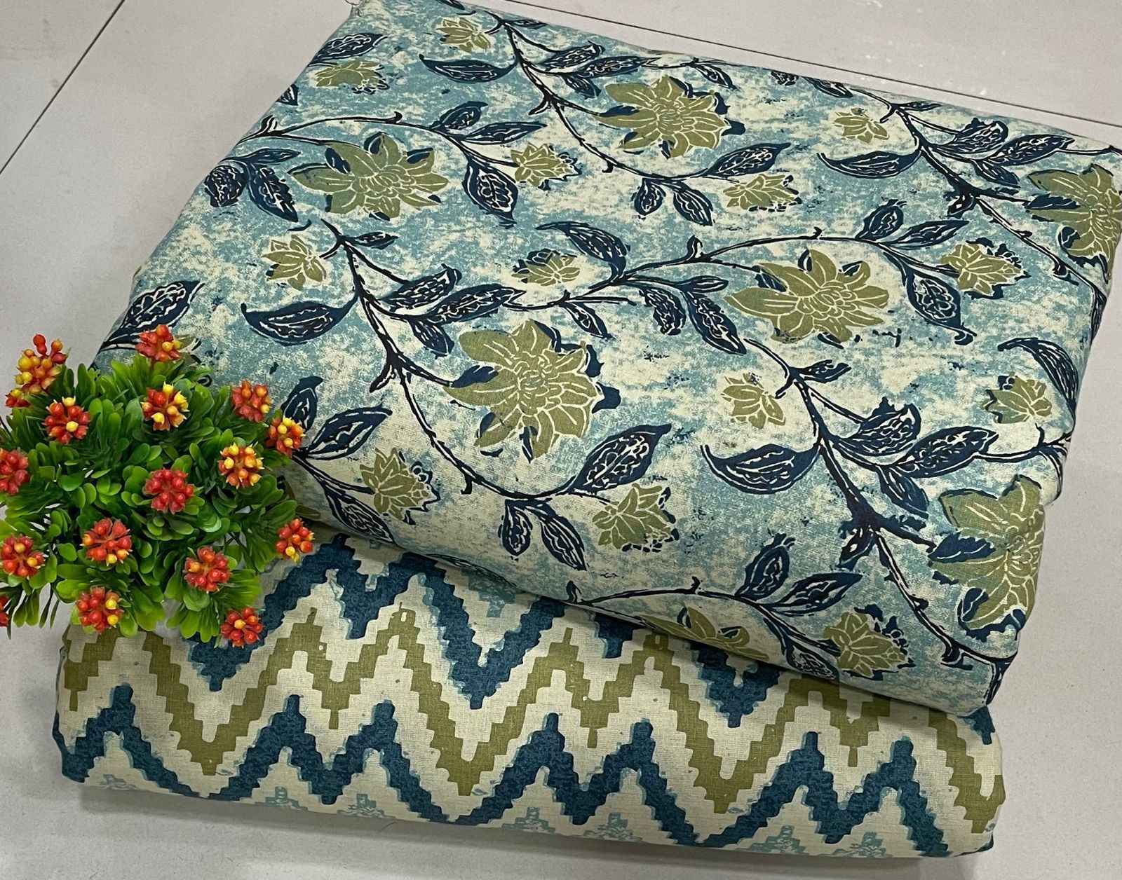 NKT 106 Jaipuri Cotton Dress Material Only Top & Bottom 12 pcs Catalogue