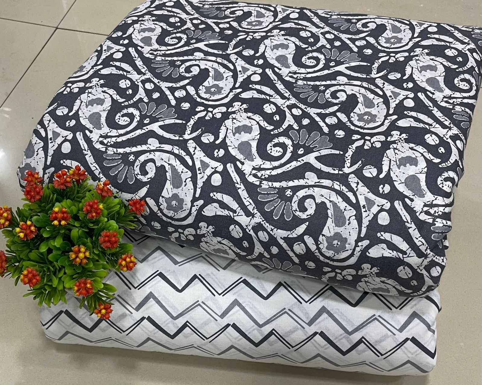 NKT 106 Jaipuri Cotton Dress Material Only Top & Bottom 12 pcs Catalogue