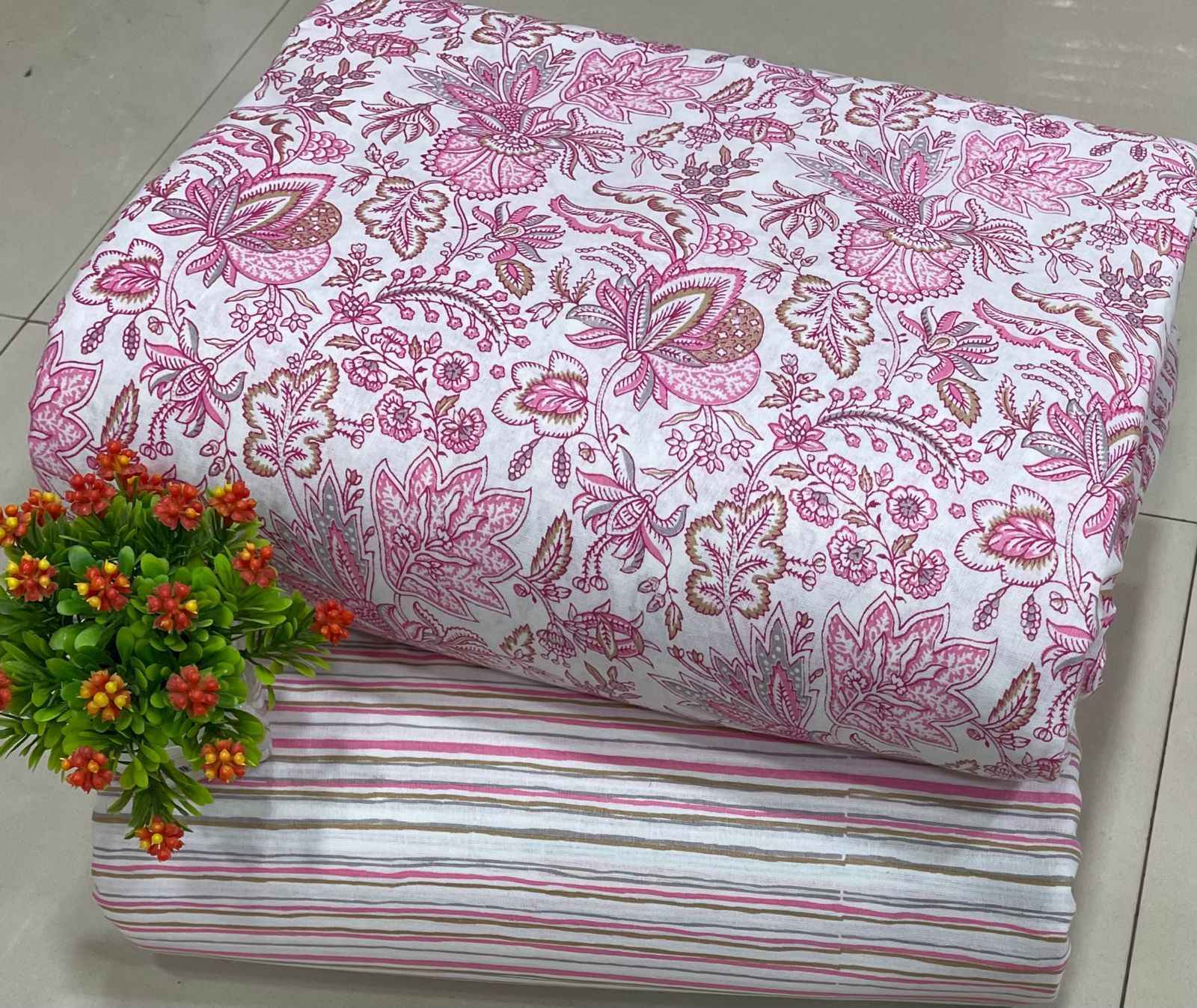 NKT 106 Jaipuri Cotton Dress Material Only Top & Bottom 12 pcs Catalogue