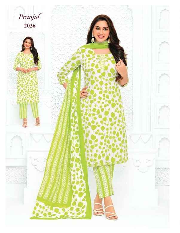 Pranjul fashion Pure Cotton Churidar Material ( 6 pcs Catalog )