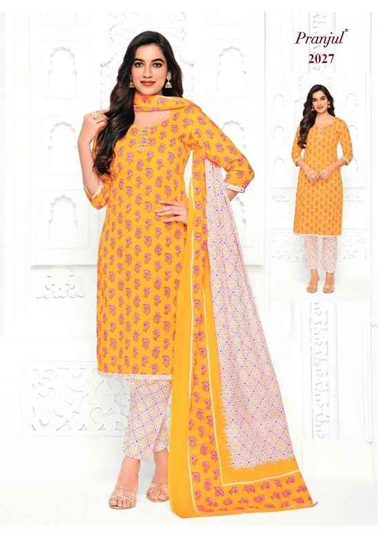 Pranjul fashion Pure Cotton Churidar Material ( 6 pcs Catalog )