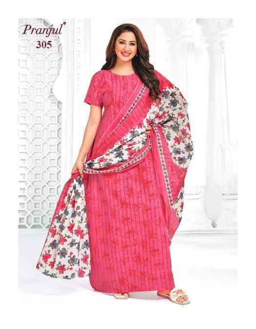 Pranjul Pragati Nighties With Dupatta Vol-5 Cotton Nighties 24 pcs Catalogue