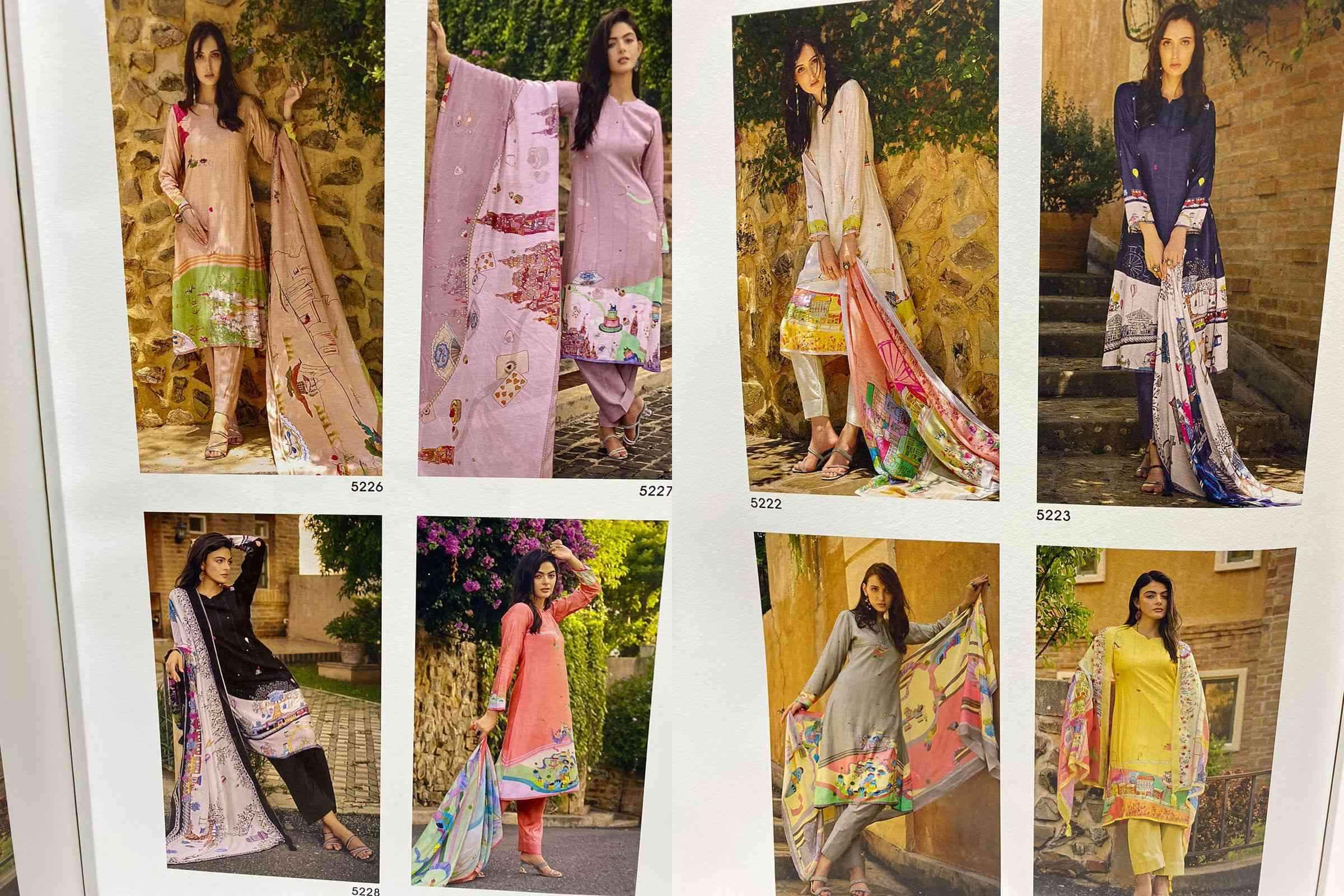 PRM TRENDS KHALISH MUSLIN SILK SUITS CATALOG WITH WHOLESALE PRICE