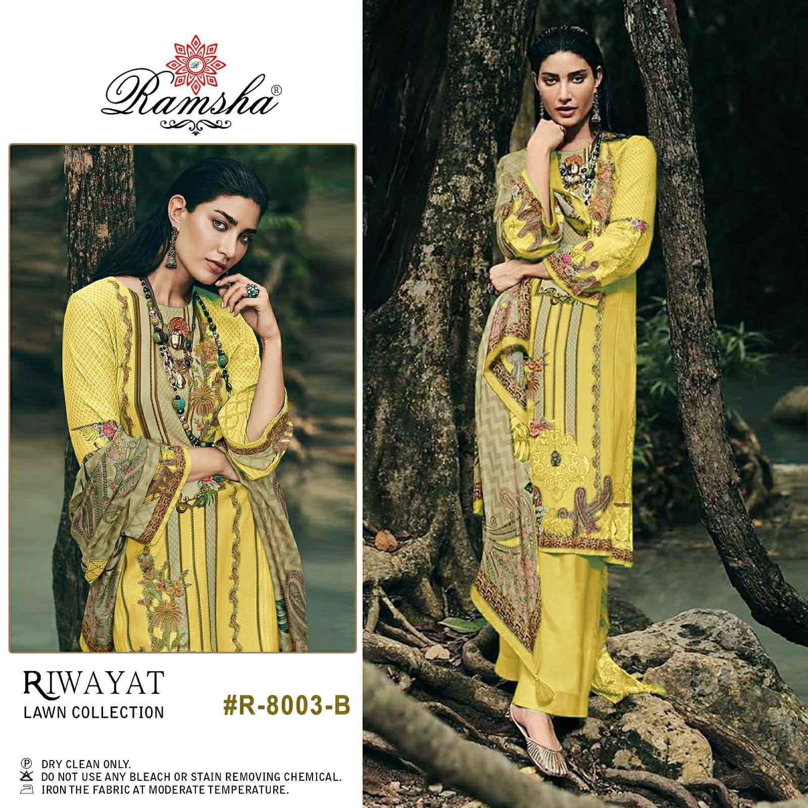 RAMSHA RIWAYAT LAWN COLLECTION VOL 2 CAMBRIC COTTON PAKISTANI SUITS