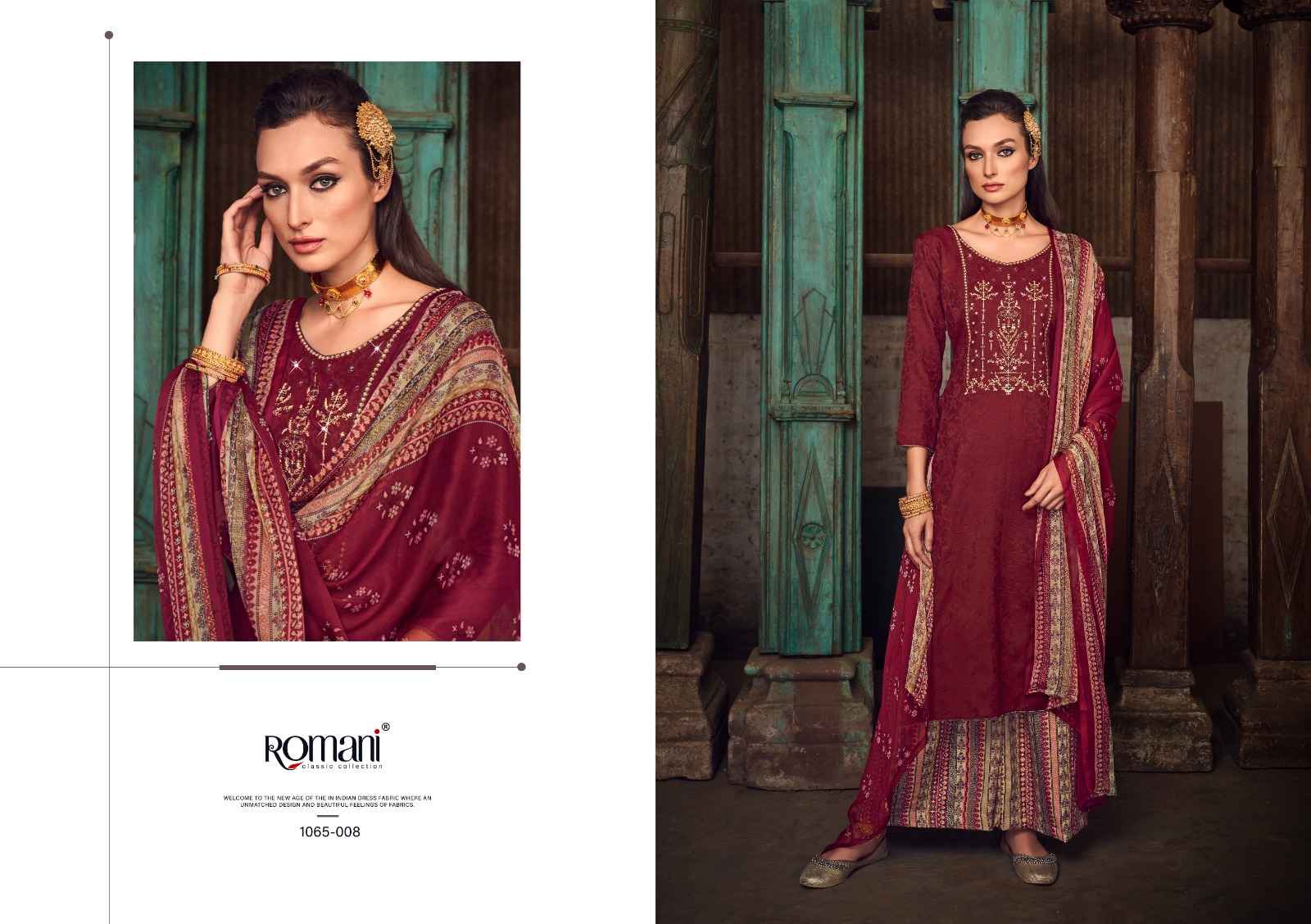 ROMANI MANVIKA JAM COTTON WITH FANCY EMBROIDERY WORK SUITS