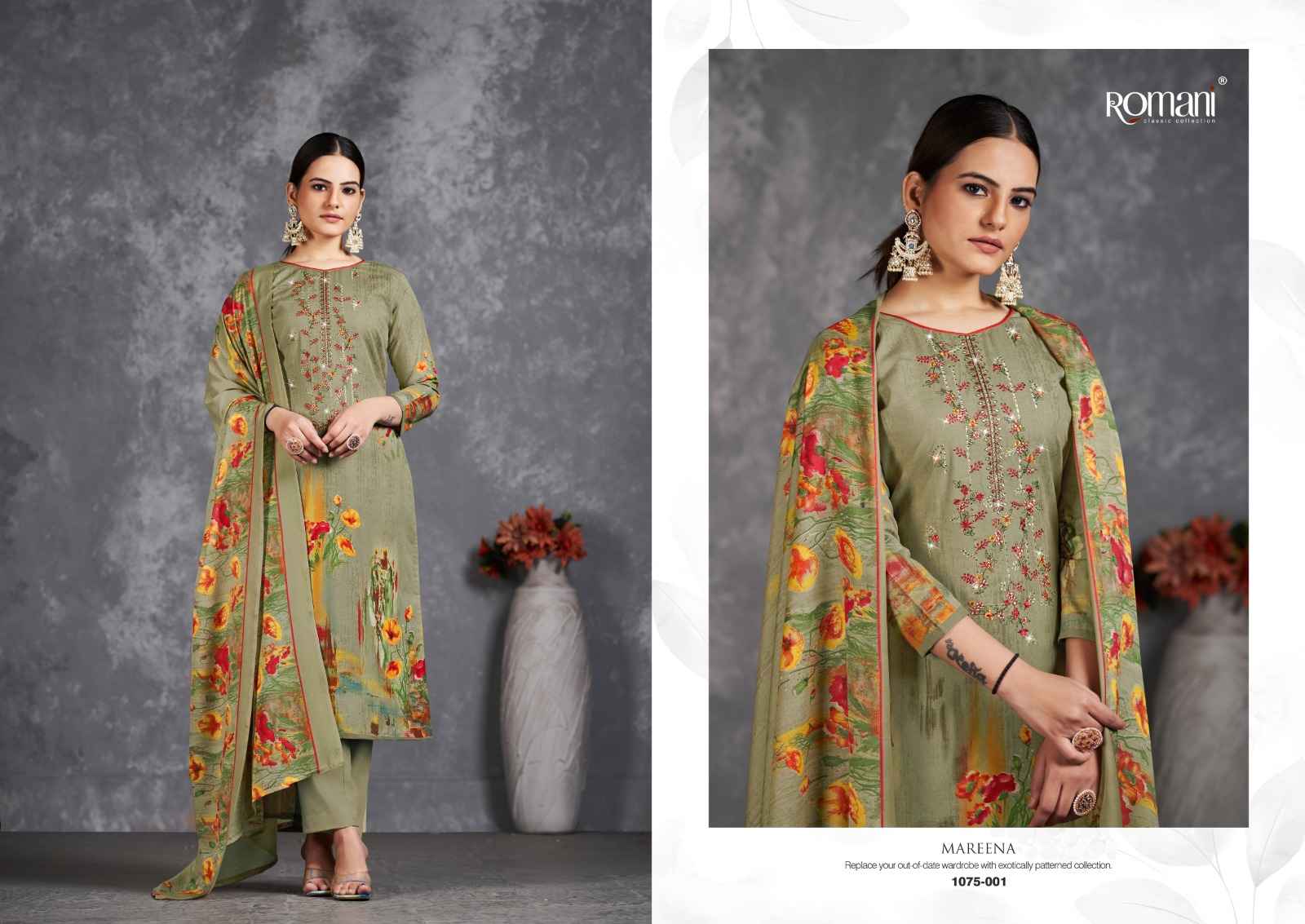 ROMANI MAREENA VOL 11 COTTON DIGITAL PRINT WITH FANCY WORK SUITS