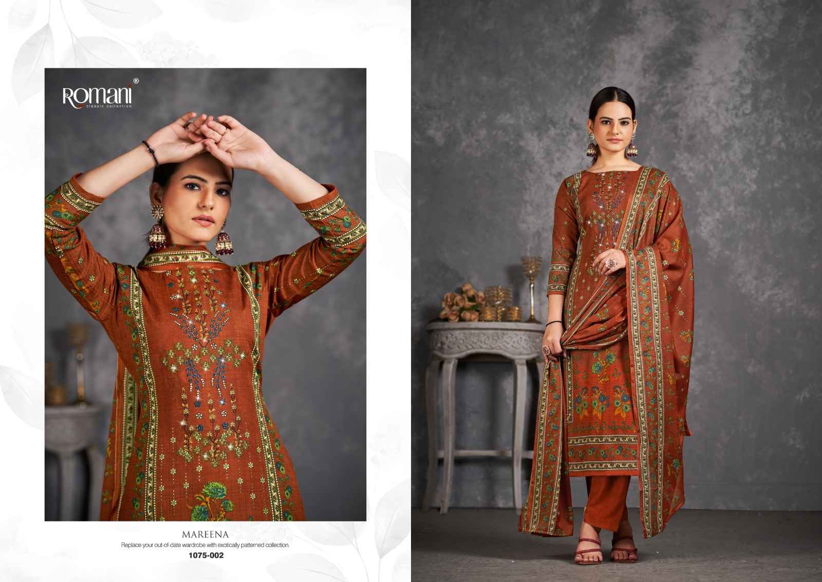 ROMANI MAREENA VOL 11 COTTON DIGITAL PRINT WITH FANCY WORK SUITS