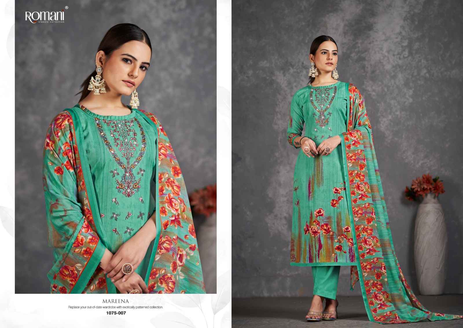 ROMANI MAREENA VOL 11 COTTON DIGITAL PRINT WITH FANCY WORK SUITS