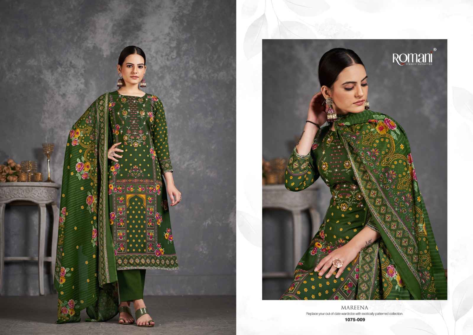 ROMANI MAREENA VOL 11 COTTON DIGITAL PRINT WITH FANCY WORK SUITS