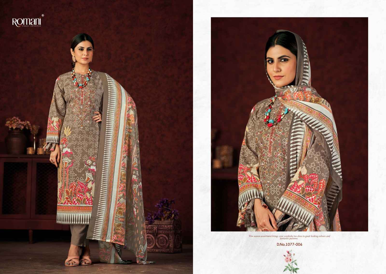 ROMANI MAREENA VOL 13 SOFT COTTON DIGITAL STYLE PRINTS SUITS