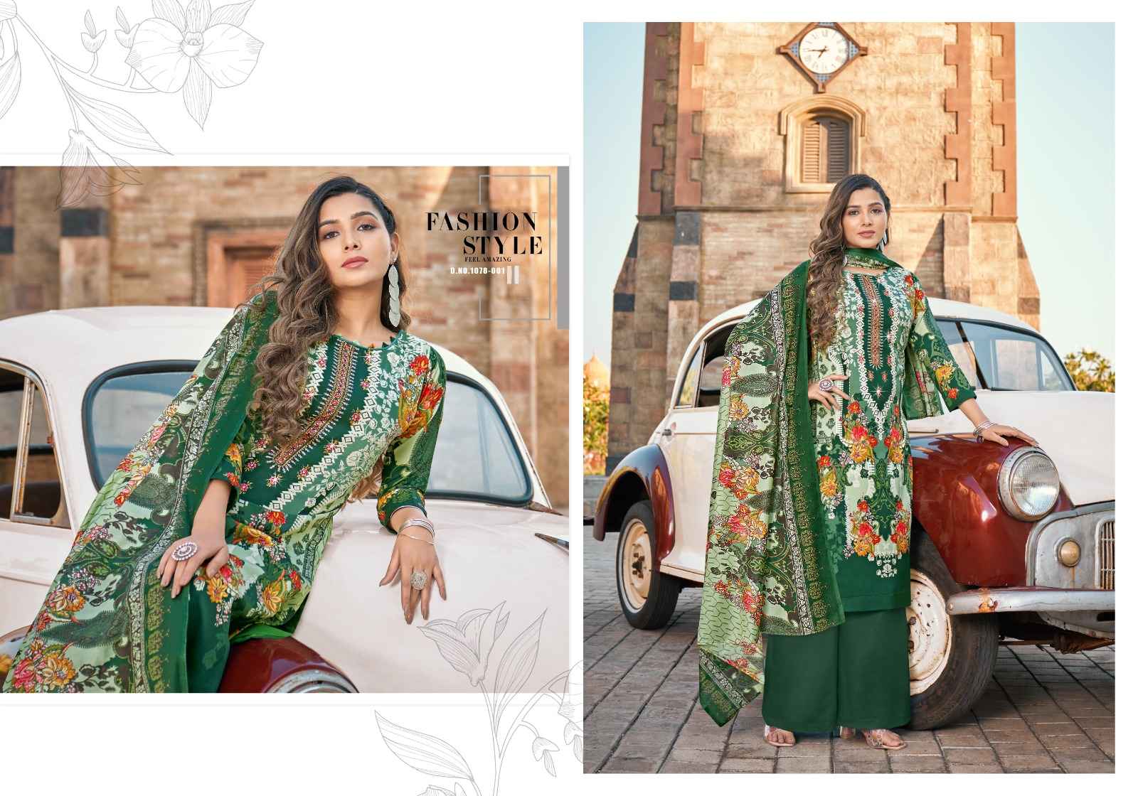  ROMANI MAREENA VOL 14 COTTON DIGITAL PRINTS WITH FANCY WORK SUITS