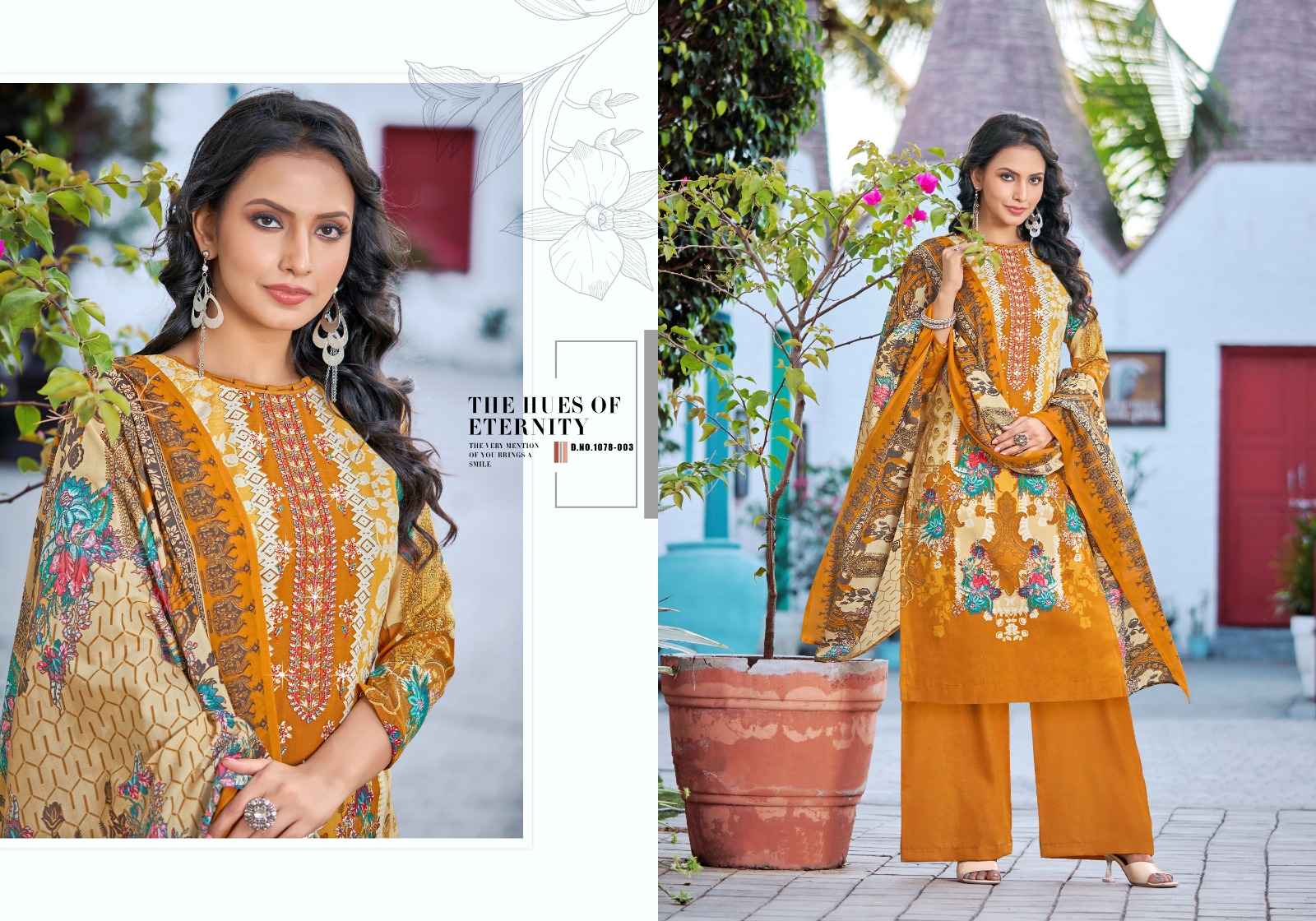  ROMANI MAREENA VOL 14 COTTON DIGITAL PRINTS WITH FANCY WORK SUITS