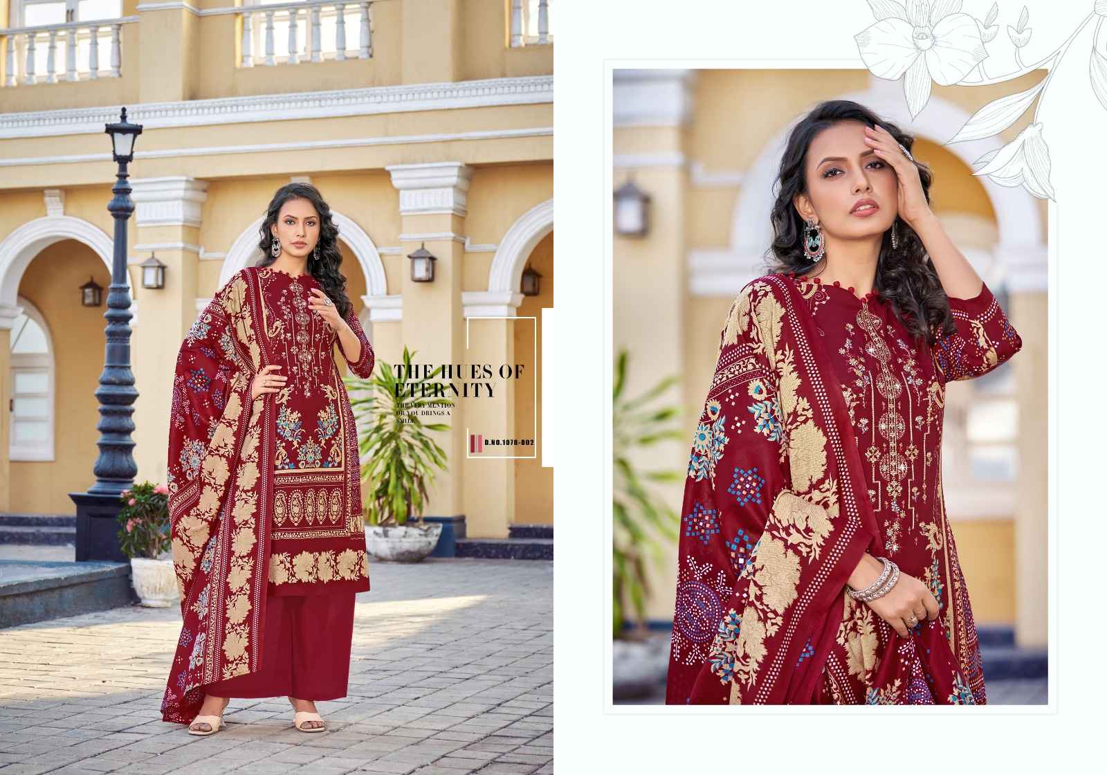  ROMANI MAREENA VOL 14 COTTON DIGITAL PRINTS WITH FANCY WORK SUITS