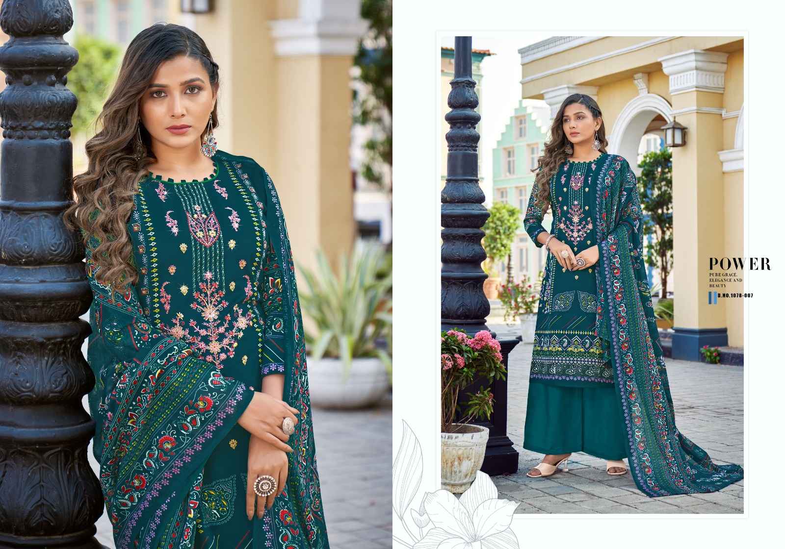  ROMANI MAREENA VOL 14 COTTON DIGITAL PRINTS WITH FANCY WORK SUITS