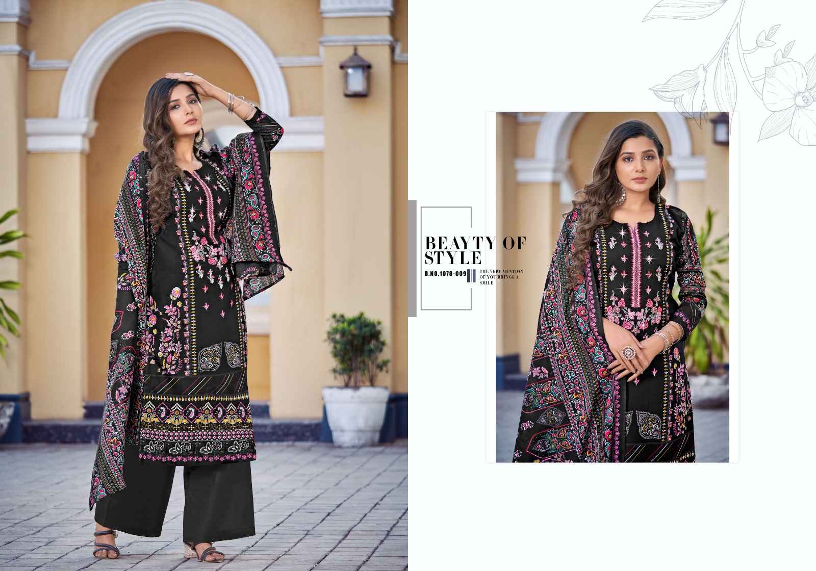  ROMANI MAREENA VOL 14 COTTON DIGITAL PRINTS WITH FANCY WORK SUITS