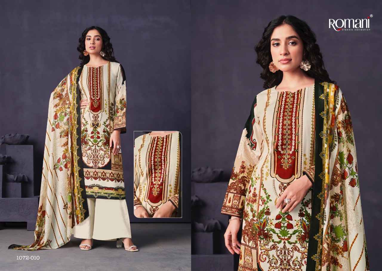 ROMANI MAREENA VOL 9 SOFT COTTON DIGITAL STYLE PRINT WITH FANCY WORK SUITS 