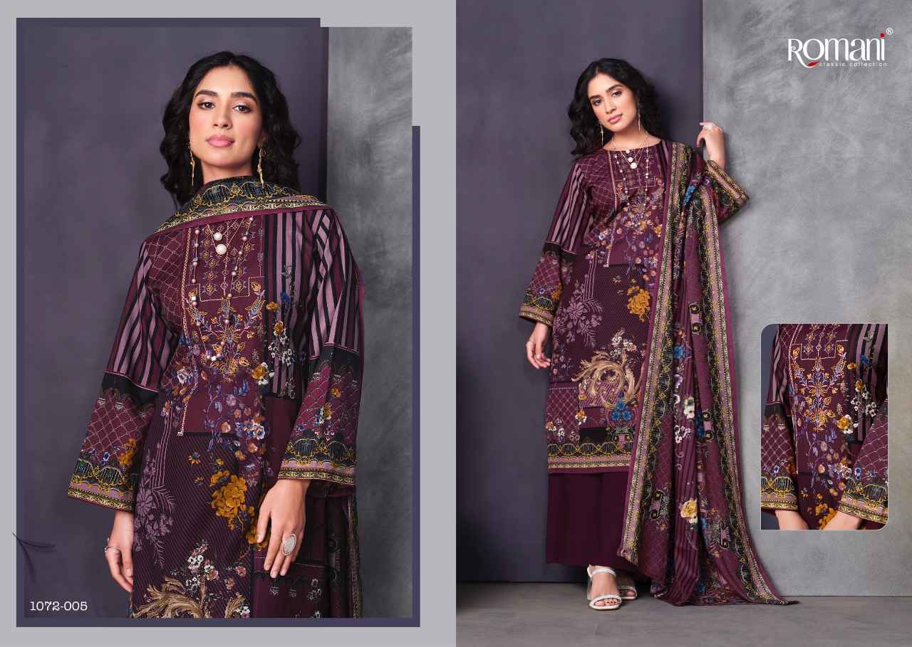 ROMANI MAREENA VOL 9 SOFT COTTON DIGITAL STYLE PRINT WITH FANCY WORK SUITS 