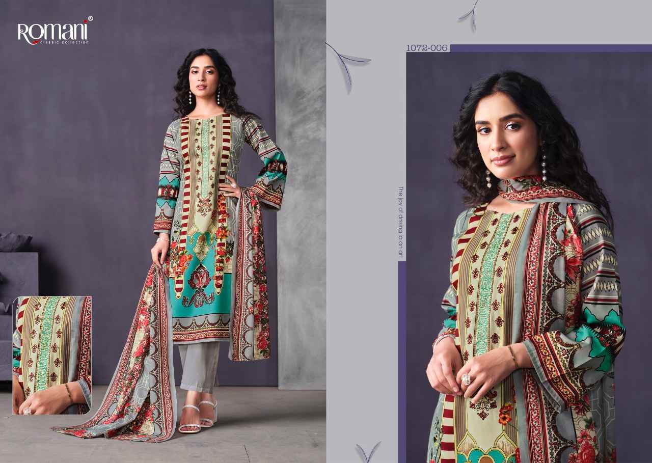 ROMANI MAREENA VOL 9 SOFT COTTON DIGITAL STYLE PRINT WITH FANCY WORK SUITS 