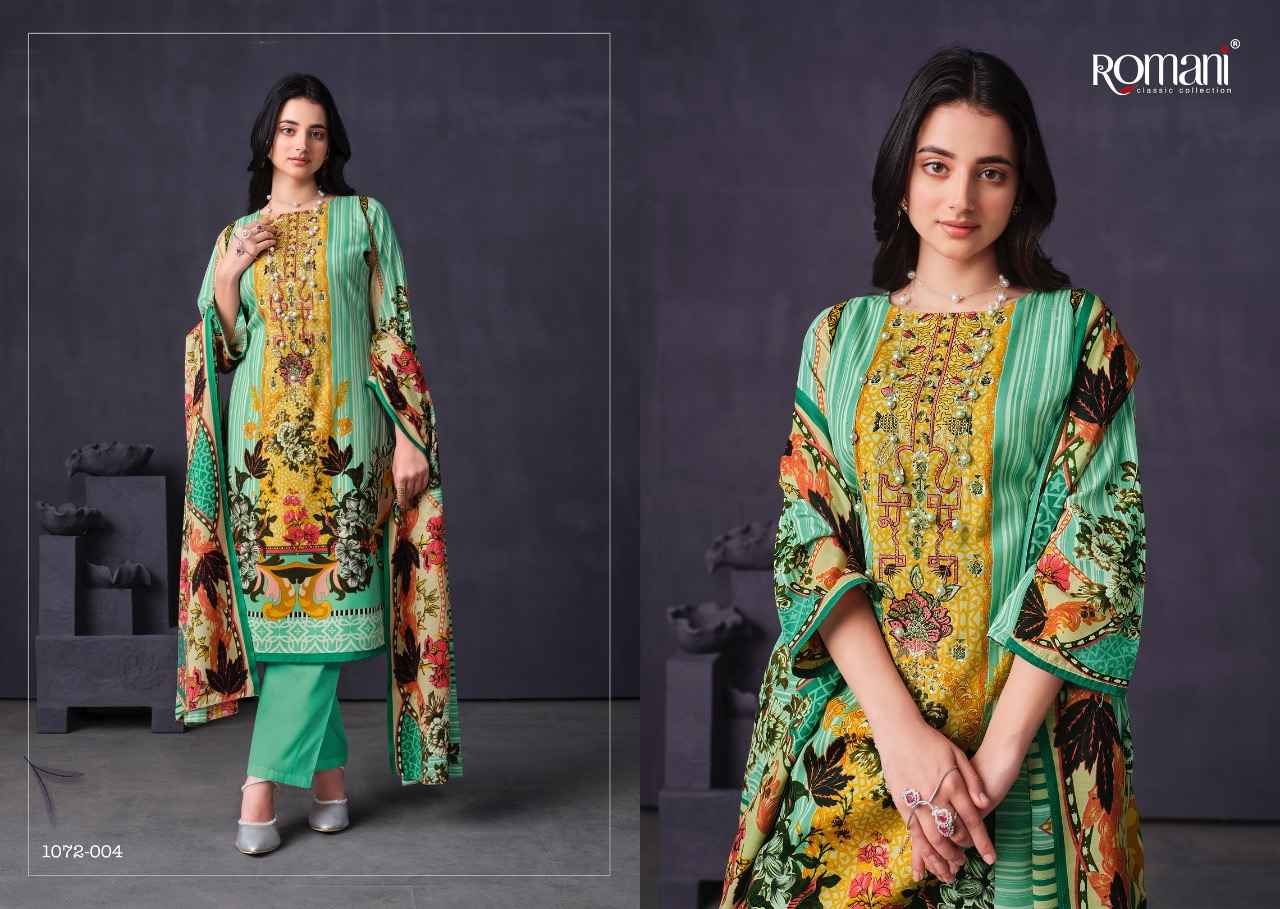 ROMANI MAREENA VOL 9 SOFT COTTON DIGITAL STYLE PRINT WITH FANCY WORK SUITS 