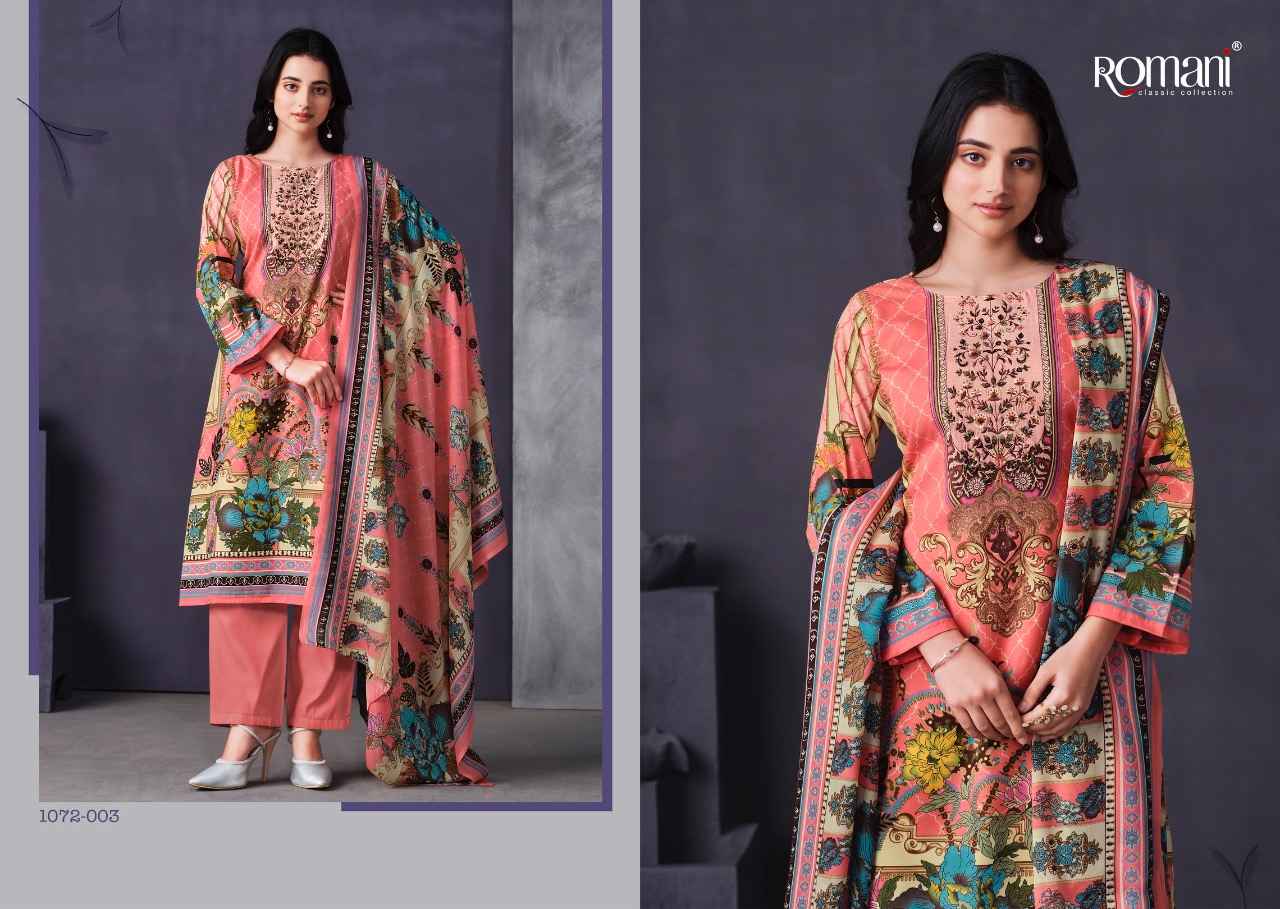 ROMANI MAREENA VOL 9 SOFT COTTON DIGITAL STYLE PRINT WITH FANCY WORK SUITS 