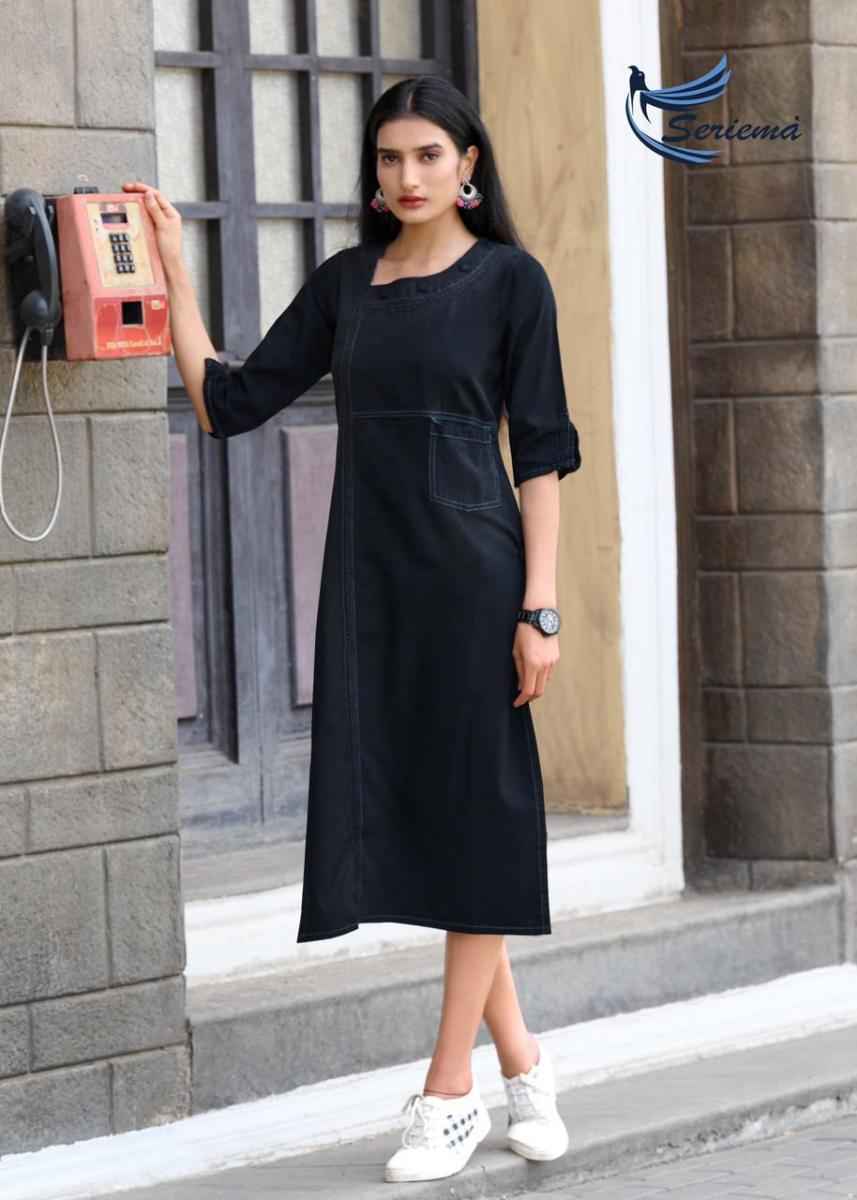 Seriema Kumb Capture Vol-5 Cotton Denim Kurti 6 pcs Catalogue