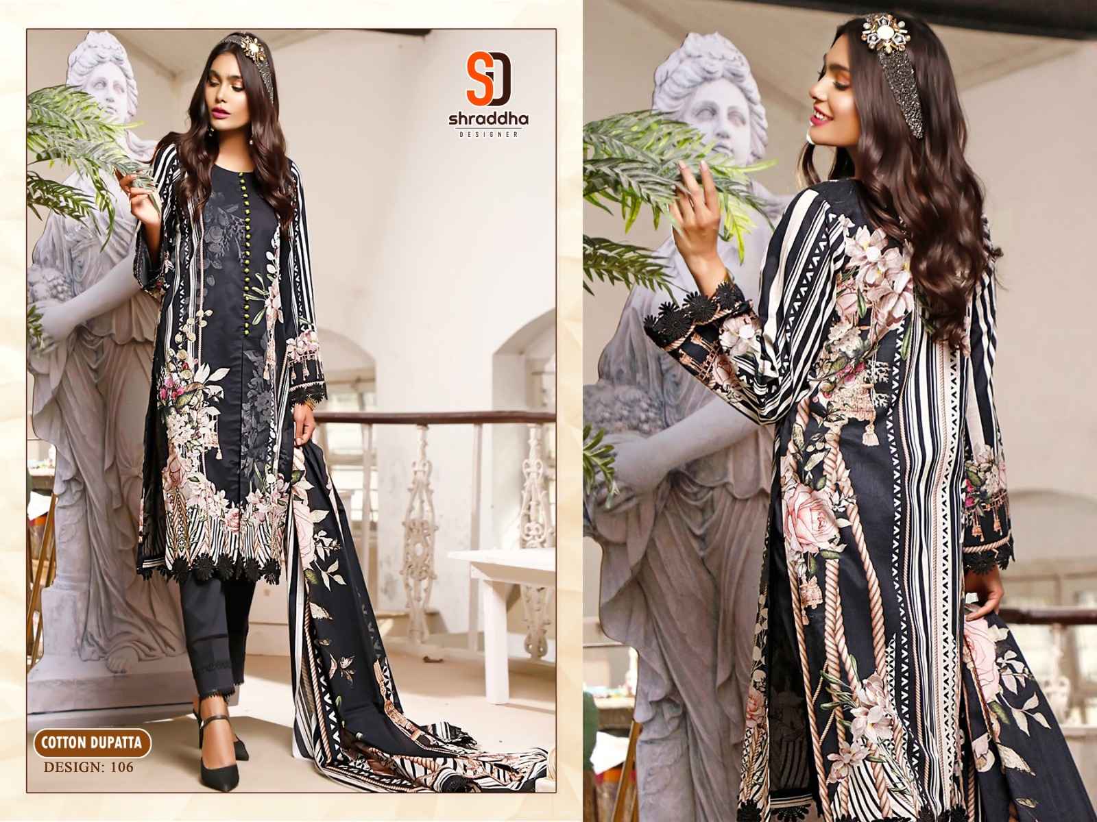 SHARADDHA DESIGNER READY MADE COLLECTION COTTON EMBROIDERY DESIGNER SALWAR KAMEEZ