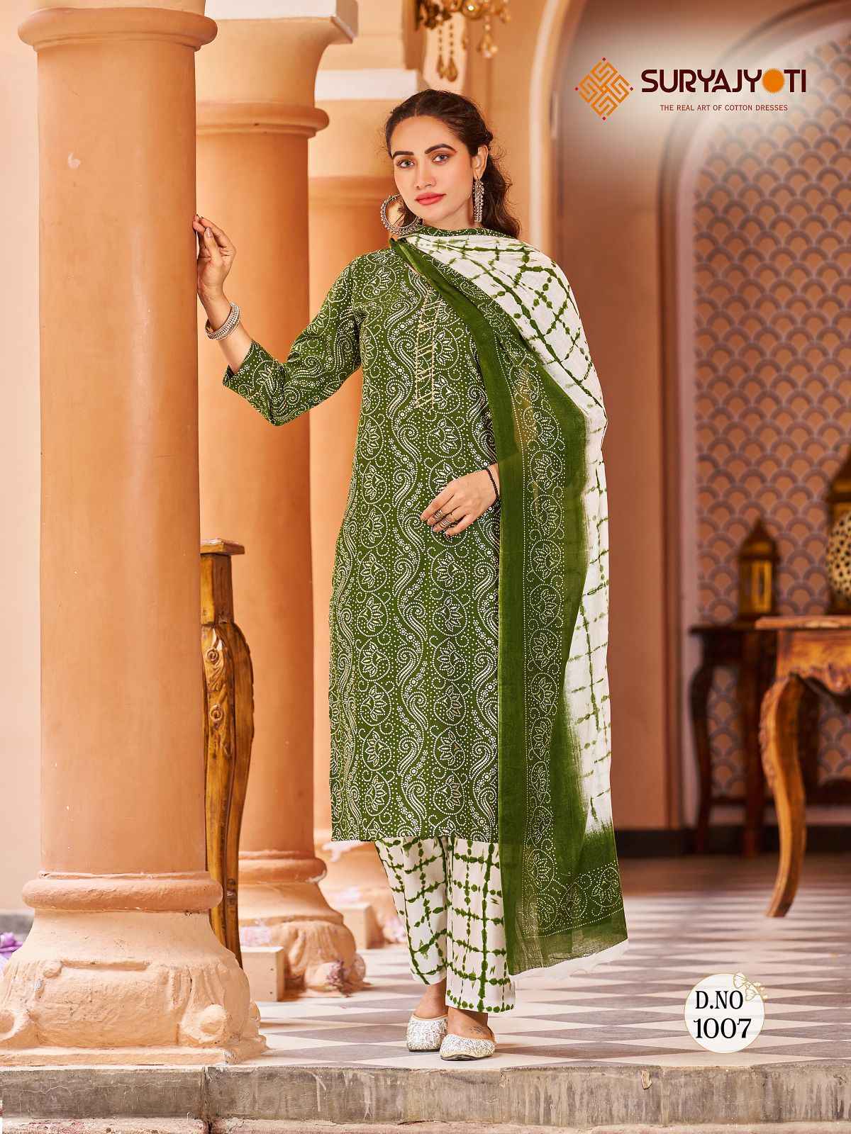 SURYAJYOTI BANDHANI LEHRIYA SPECIAL VOL 3 COTTON BANDHANI PRINT SUITS 