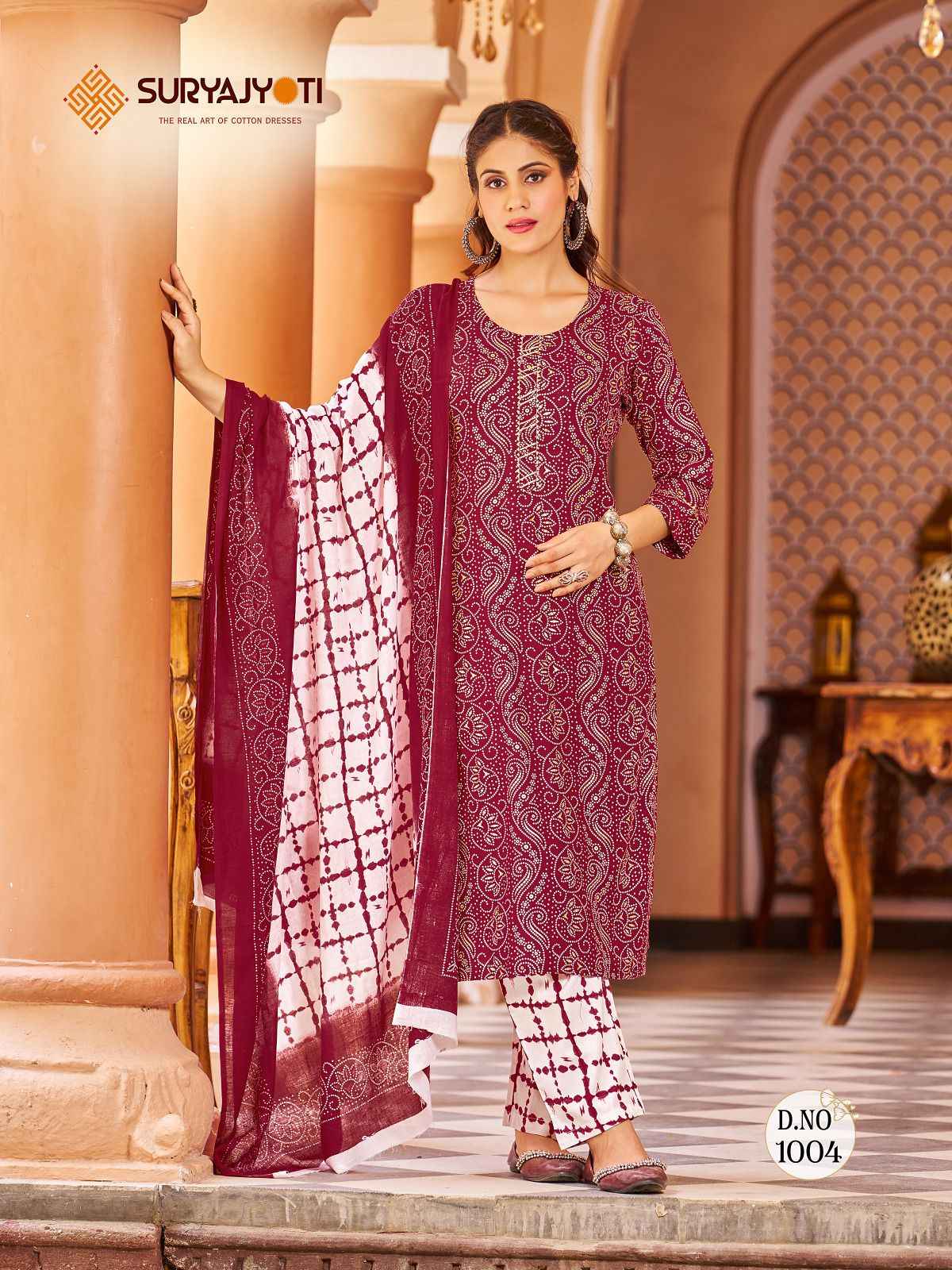 SURYAJYOTI BANDHANI LEHRIYA SPECIAL VOL 3 COTTON BANDHANI PRINT SUITS 