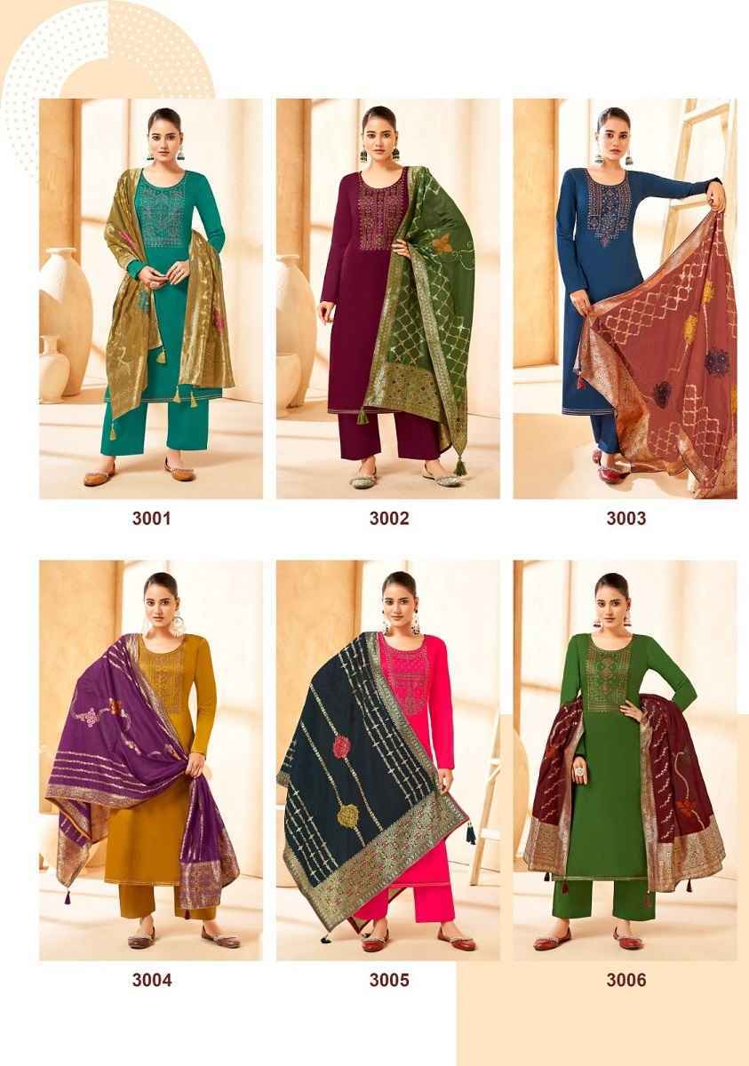 Suryajyoti Guzarish Vol-3 Jam Satin Dress Material 6 pcs Catalogue