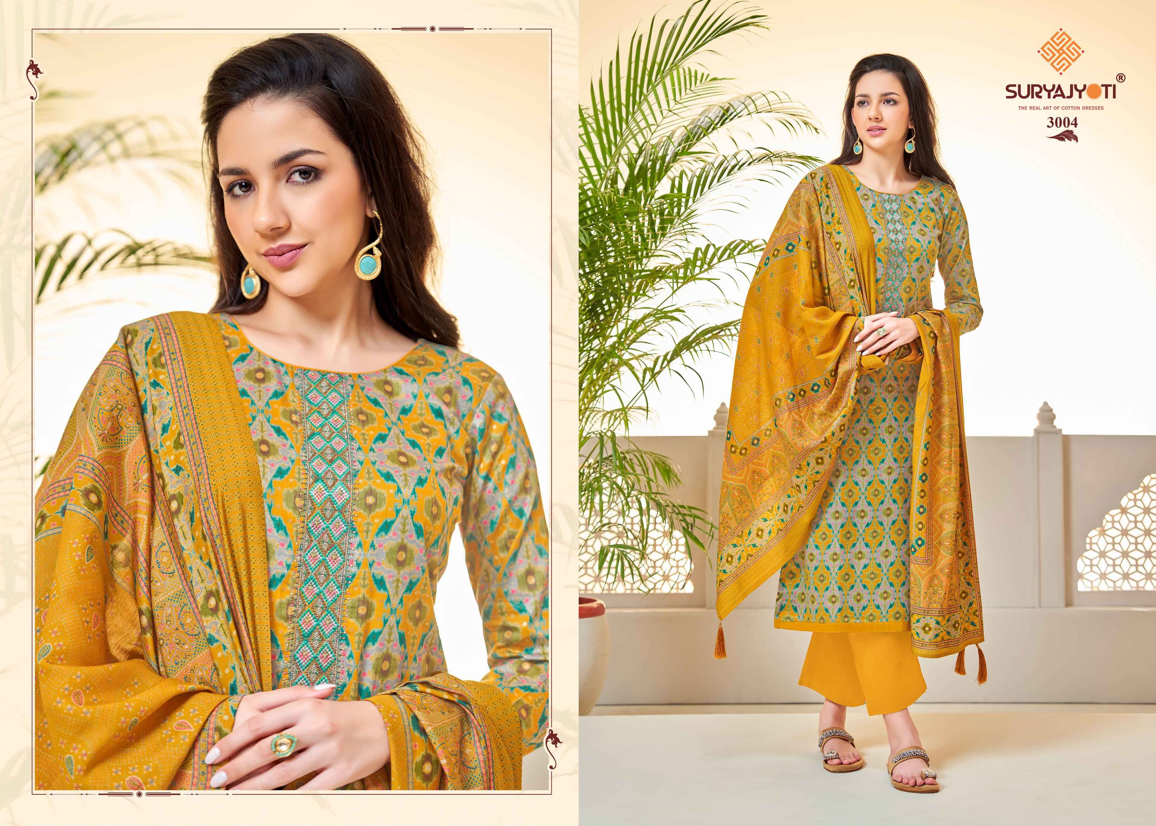 SURYAJYOTI KALKI VOL 3 JAM SATIN COTTON FOIL PRINT WITH FANCY EMBROIDERY WORK SUITS