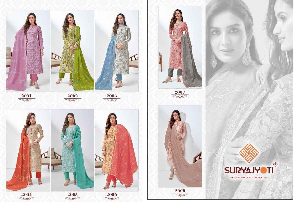 SURYAJYOTI NISHA VOL 2 CAMBRIC COTTON FOIL & KHADI PRINT FANCY SALWAR SUITS