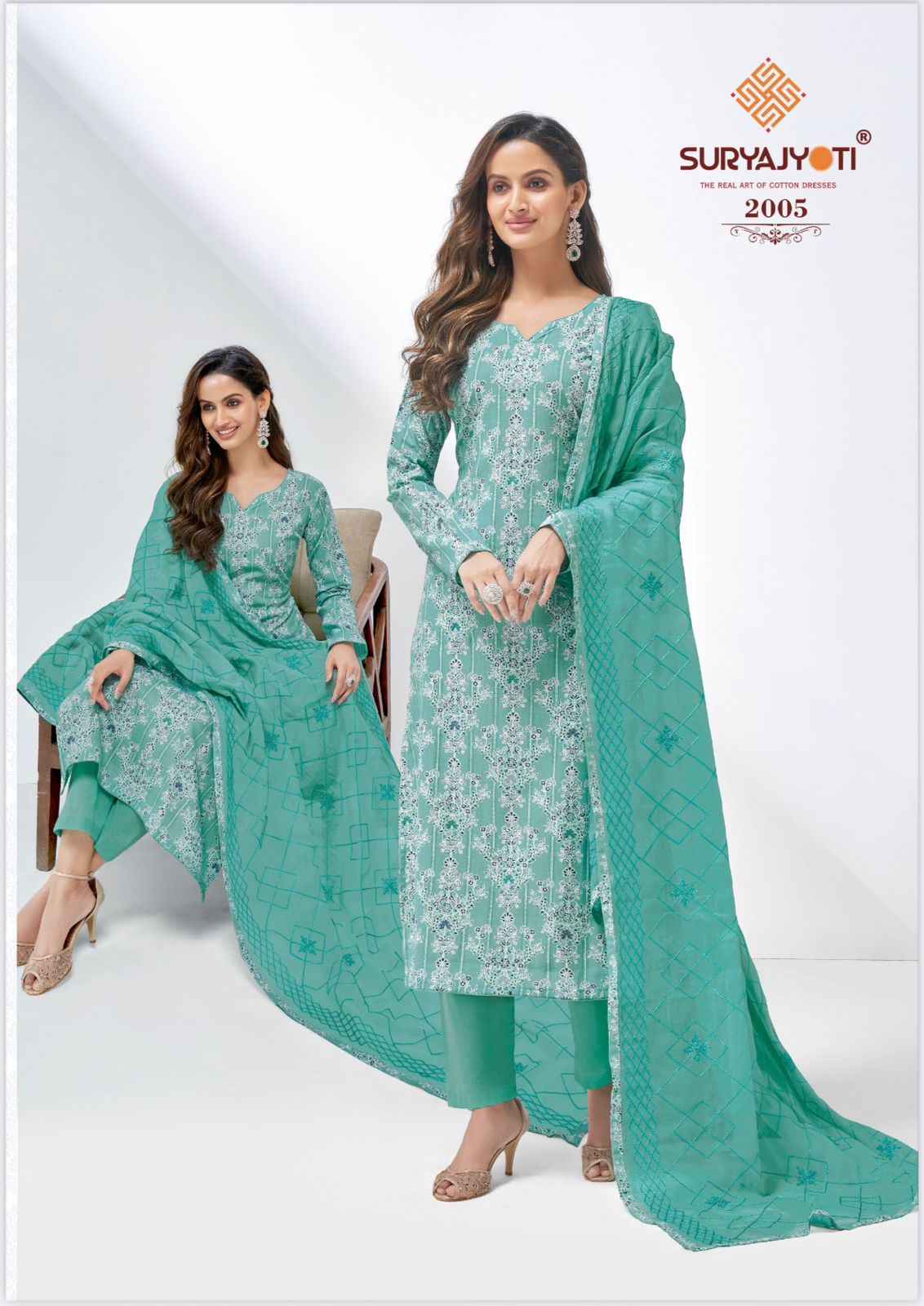 SURYAJYOTI NISHA VOL 2 CAMBRIC COTTON FOIL & KHADI PRINT FANCY SALWAR SUITS