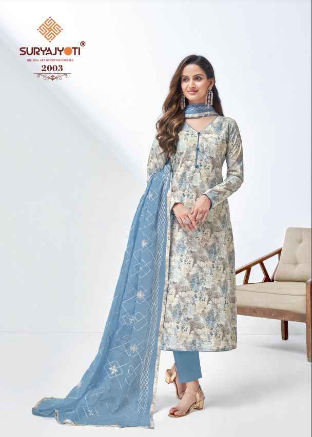 SURYAJYOTI NISHA VOL 2 CAMBRIC COTTON FOIL & KHADI PRINT FANCY SALWAR SUITS