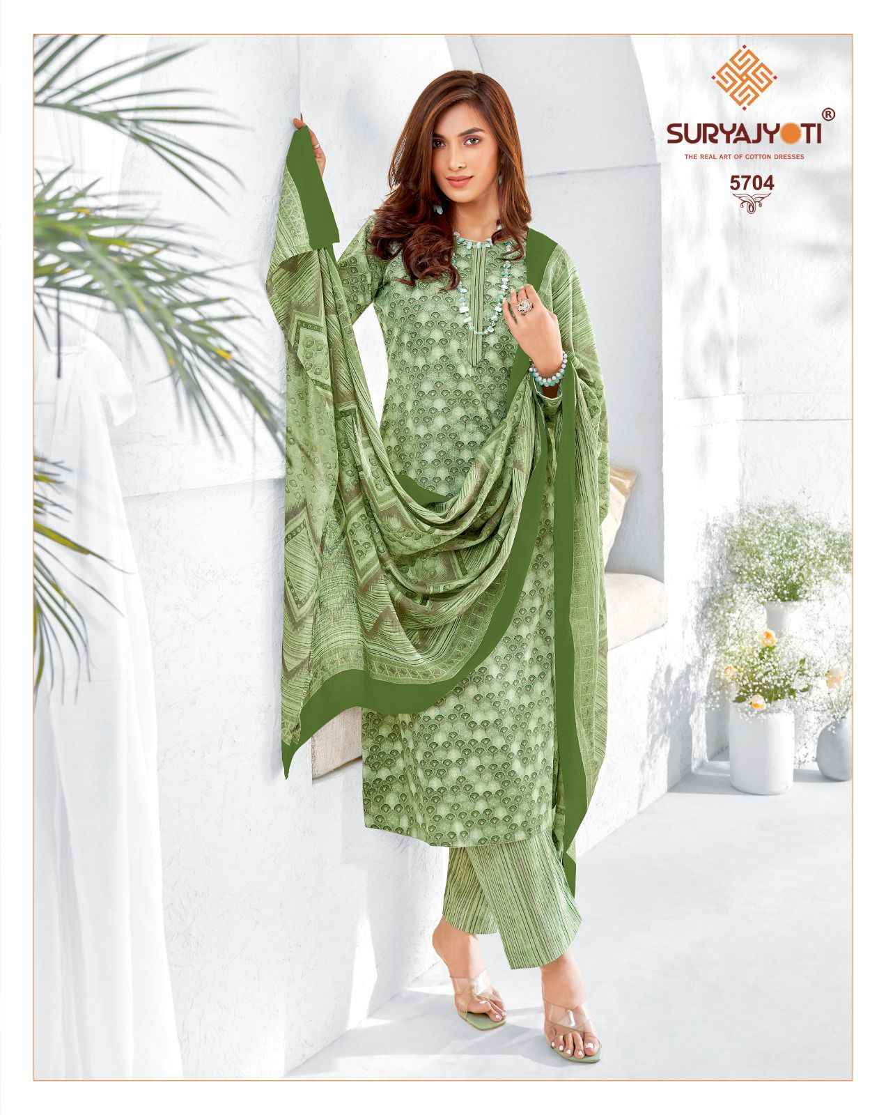 SURYAJYOTI TRENDY COTTON VOL 57 COTTON DESIGNER PRINT UNSTITCHED SUITS