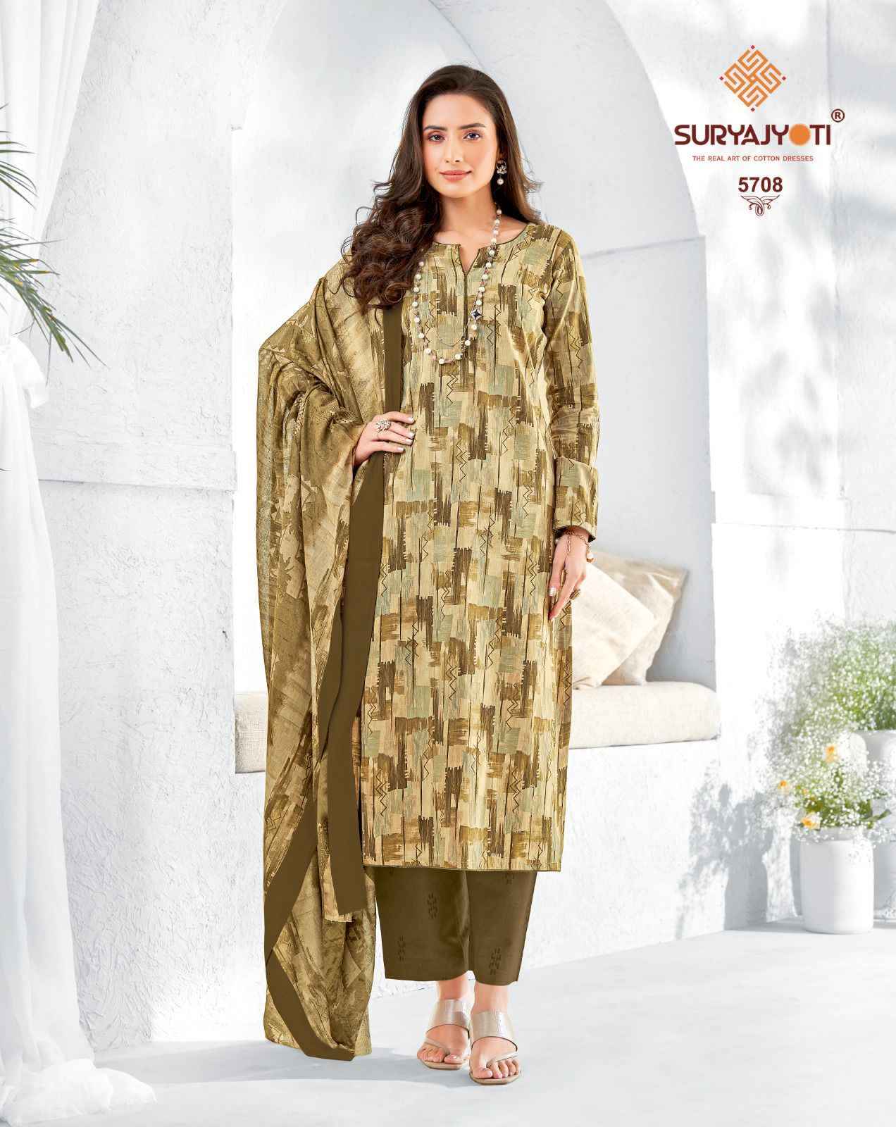 SURYAJYOTI TRENDY COTTON VOL 57 COTTON DESIGNER PRINT UNSTITCHED SUITS