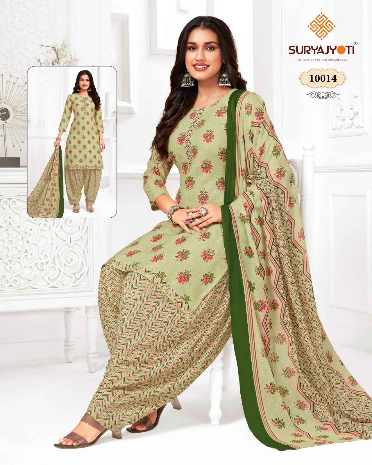 Suryajyoti Trendy Patiyala Vol-10 Cotton Dress Material 22 pcs Catalogue