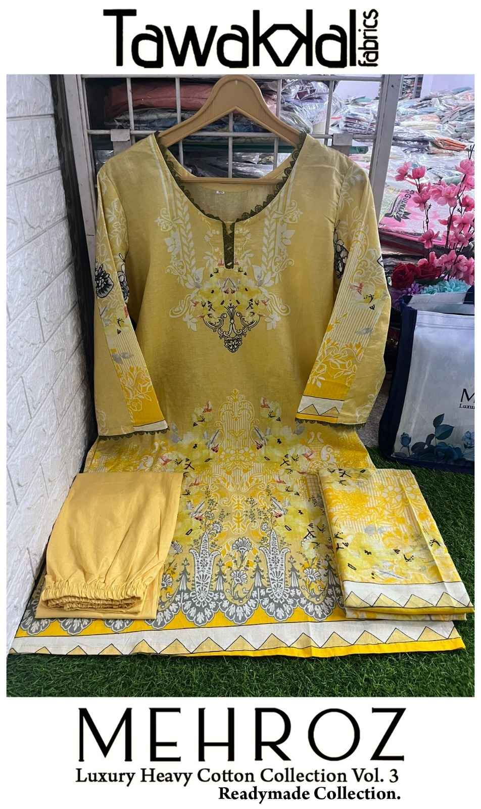 TAWAKKAL FABRICS MEHROZ LUXURY HEAVY COTTON COLLECTION VOL 3 PAKISTANI READYMADE SUITS