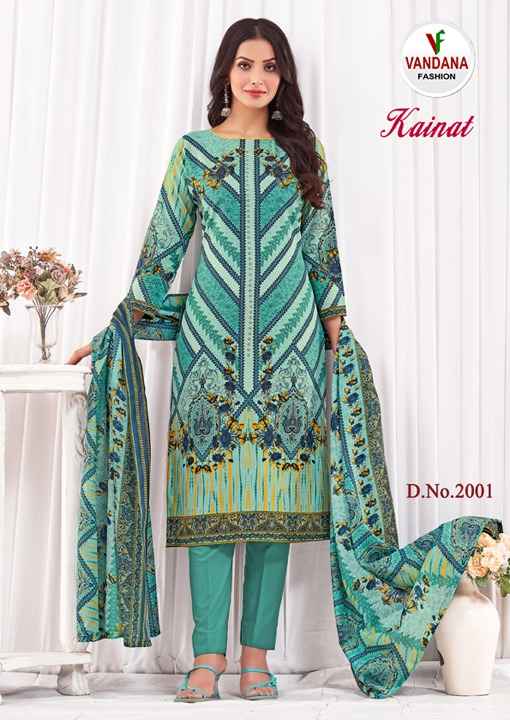 VANDANA FASHION KAINAT VOL 2 COTTON DRESS MATERIAL CATALOG WHOLESALE PRICE