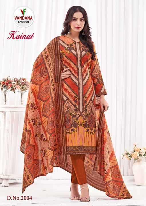 VANDANA FASHION KAINAT VOL 2 COTTON DRESS MATERIAL CATALOG WHOLESALE PRICE