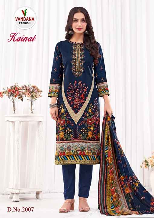 VANDANA FASHION KAINAT VOL 2 COTTON DRESS MATERIAL CATALOG WHOLESALE PRICE