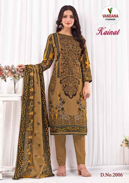 VANDANA FASHION KAINAT VOL 2 COTTON DRESS MATERIAL CATALOG WHOLESALE PRICE