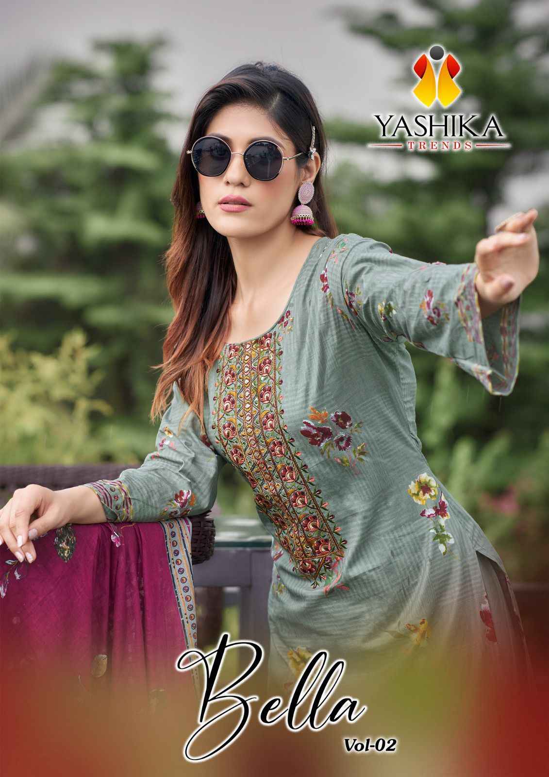 YASHIKA TRENDS BELLA VOL 2 COTTON SUITS CATALOG WHOLESALE PRICE