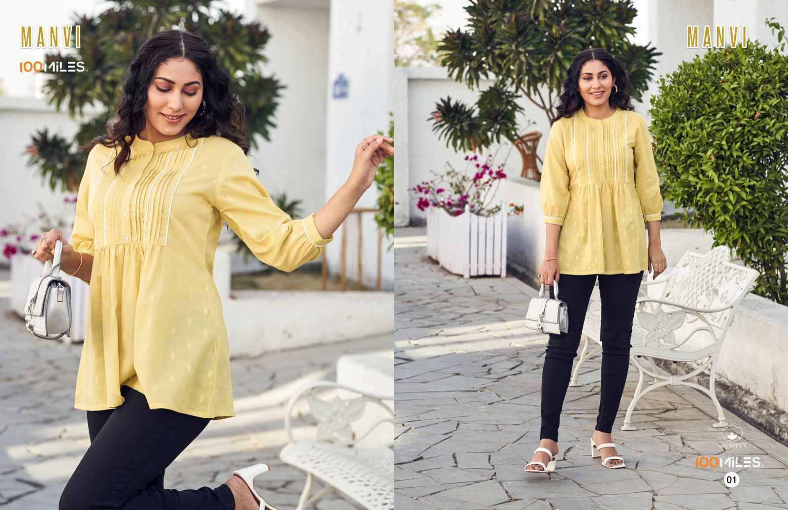 100 Miles Manvi Cotton Top 4 pcs Catalogue - Surat Wholesale Market