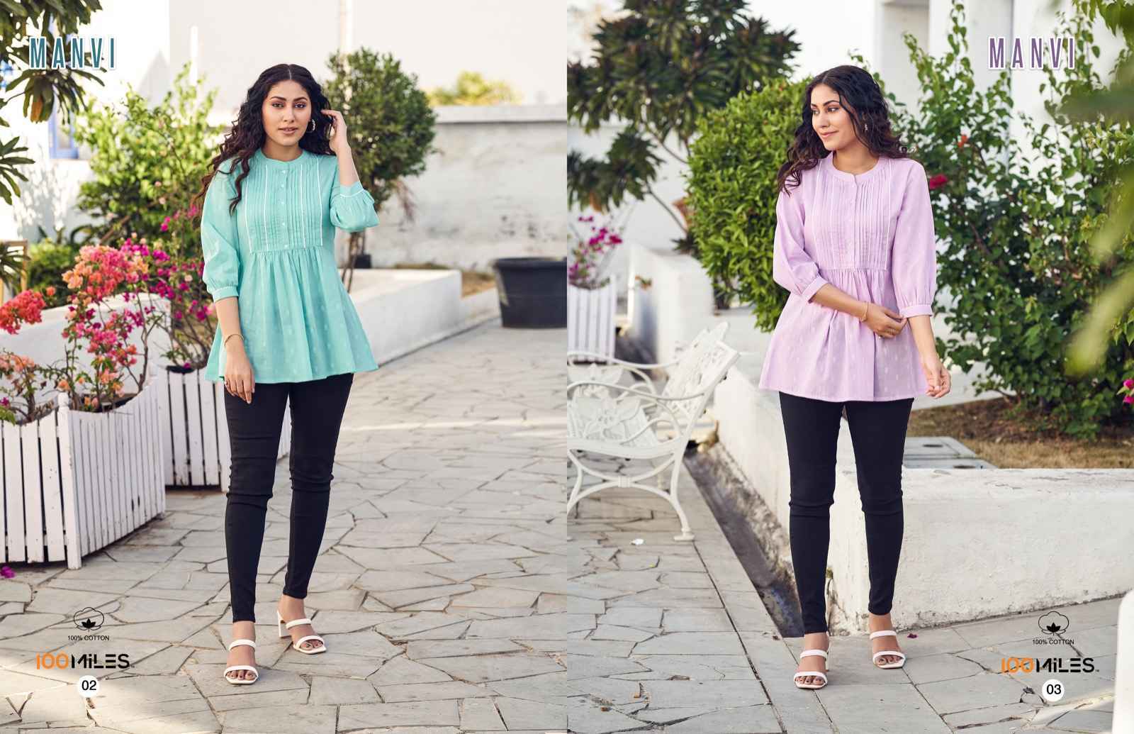 100 Miles Manvi Cotton Top 4 pcs Catalogue - Surat Wholesale Market