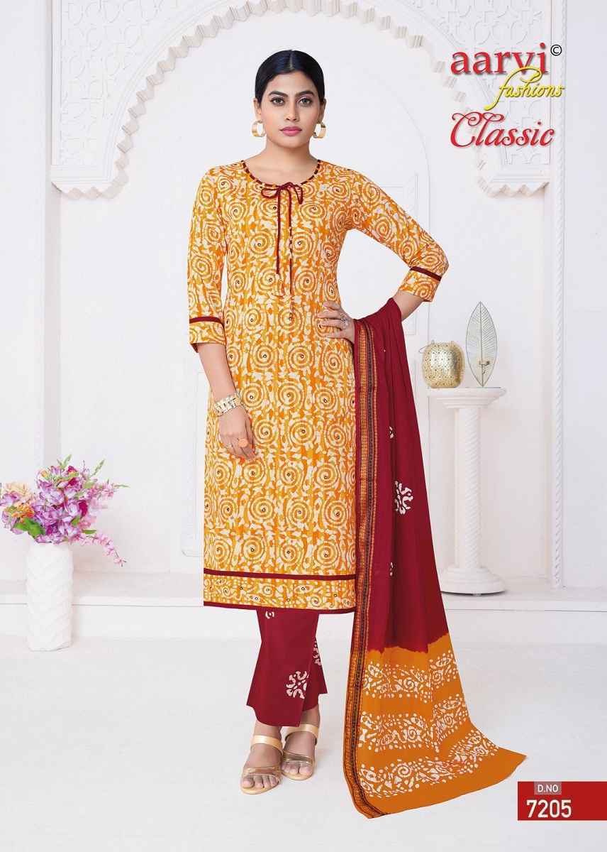 Aarvi Fashion Classic Vol 5 Cotton Kurti Combo 8 pcs Catalogue - Surat Wholesale Market