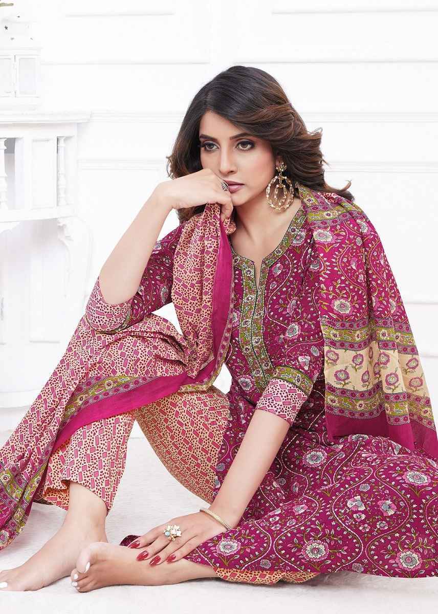 Aarvi Kalamkari Vol 1 Cotton Kurti Combo With Katha Work 10 pcs Catalogue - Surat Wholesale Market