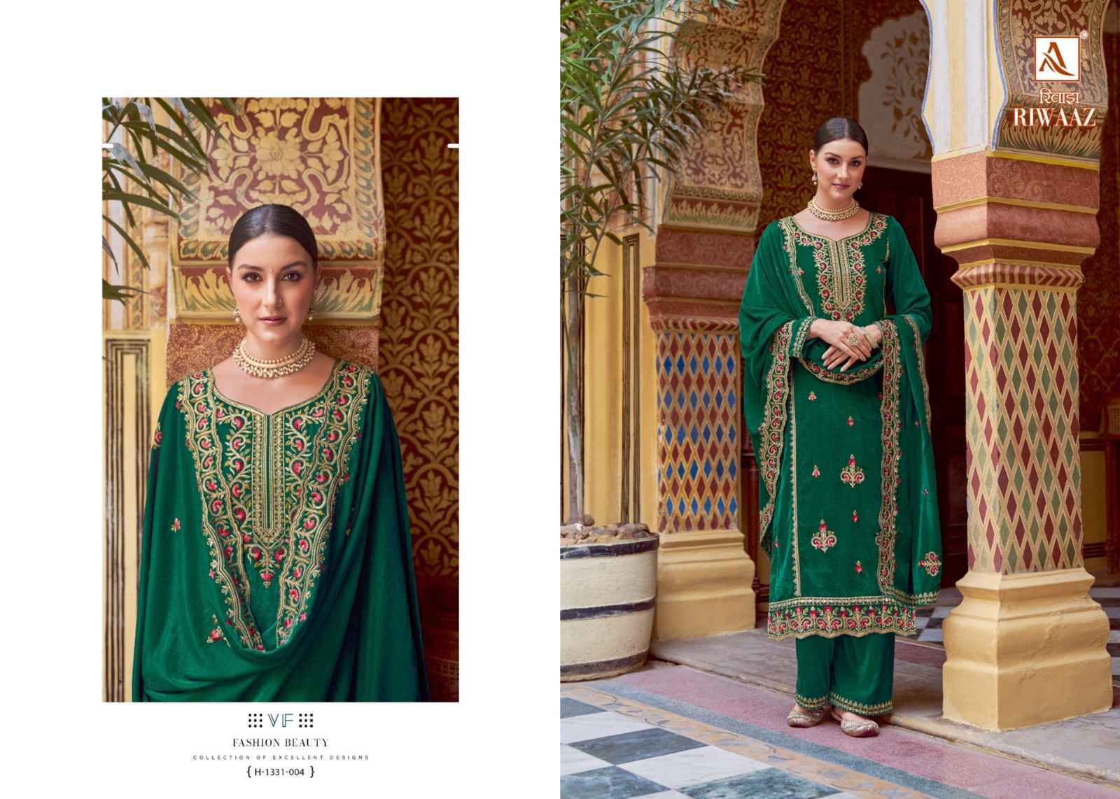 Alok Riwaaz Velvet Dress Material 5 pcs Catalogue - Surat Wholesale Market