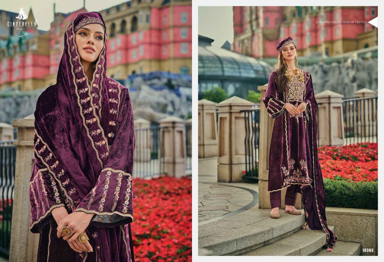 Cindrella Hasrat Velvet Dress Material 8 pcs Catalogue - Surat Wholesale Market